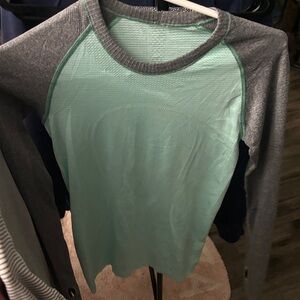 Mint and Gray Long Sleeve Swiftly lululemon
